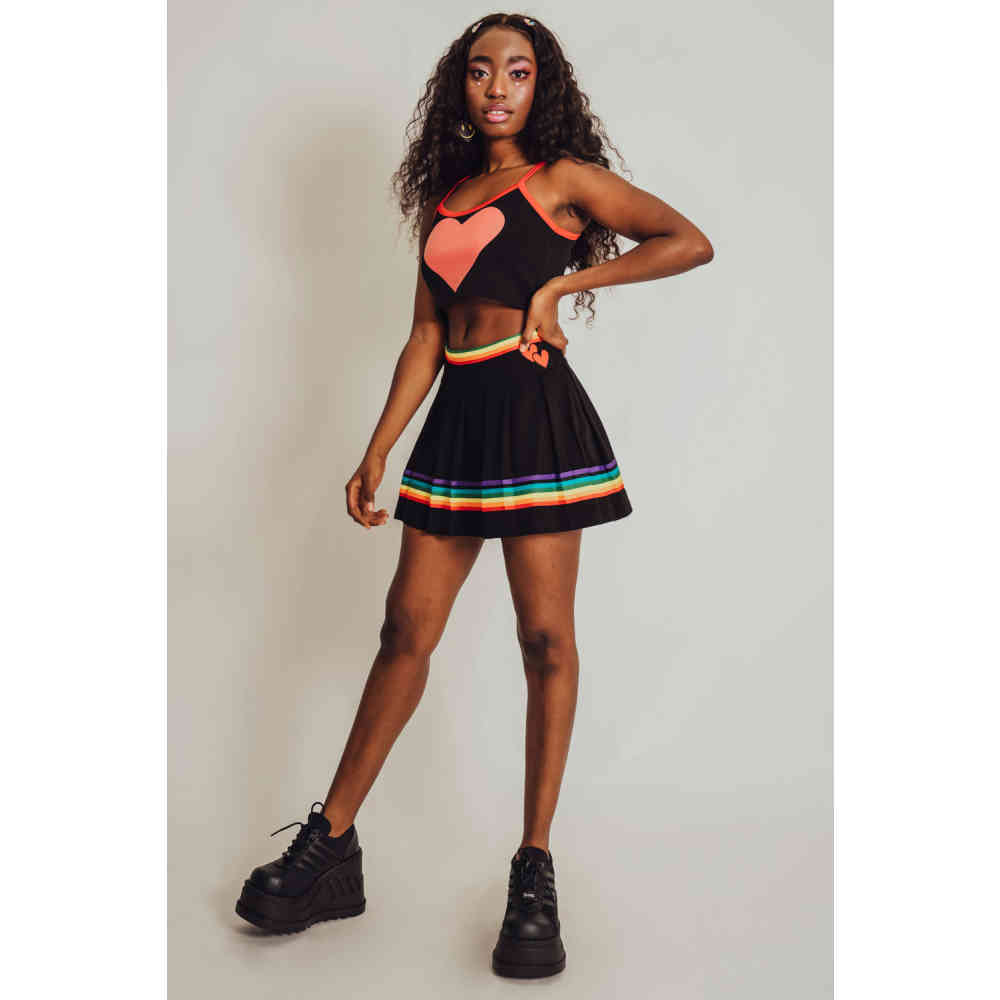 Jawbreaker - Heart Throb Crop top - Zwart